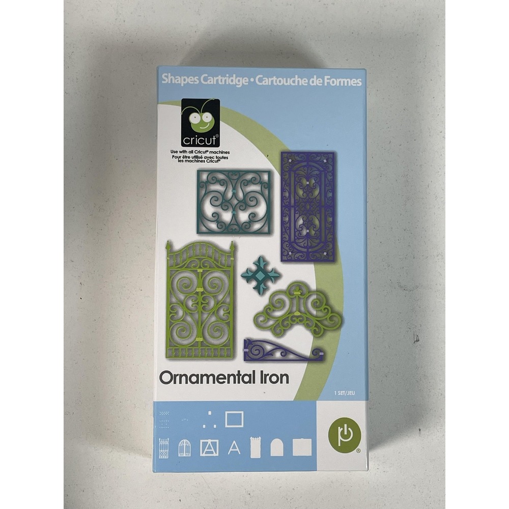 Cricut Ornamental Iron Shapes Cartridge Set Keyboard Overlay Booklet Fonts